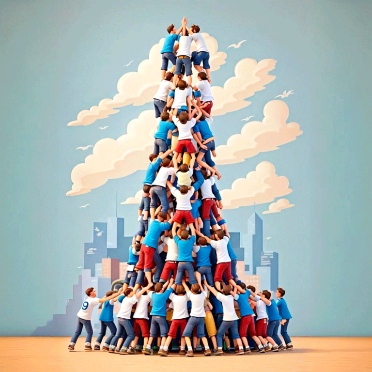 Los Castellers representan el esfuerzo e integridad, como nuestros valores como impresores profesionales online